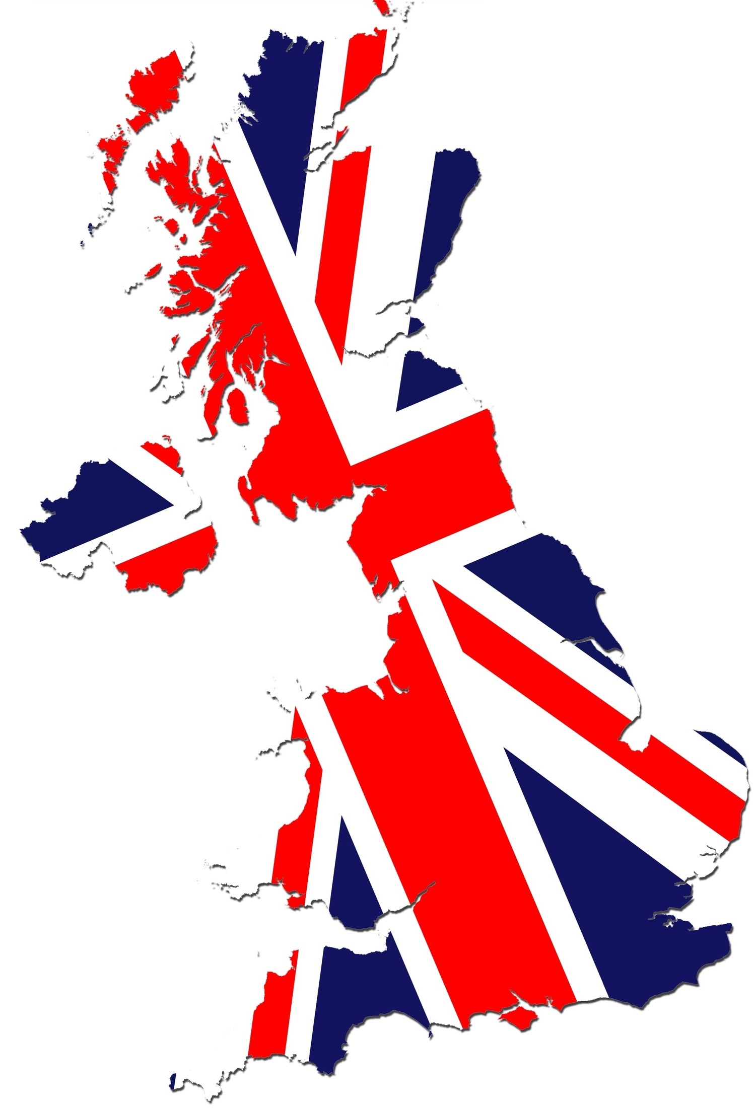 Flag of England Over Map