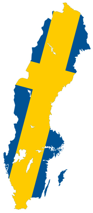 Sweden flag map copy